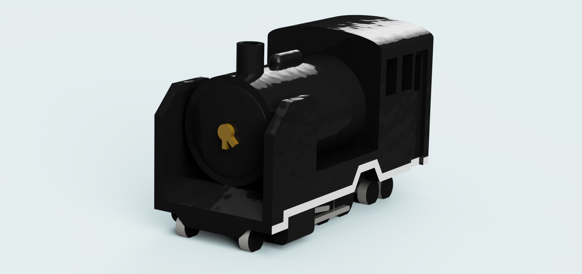 公园内蒸汽机车游乐设备的模型