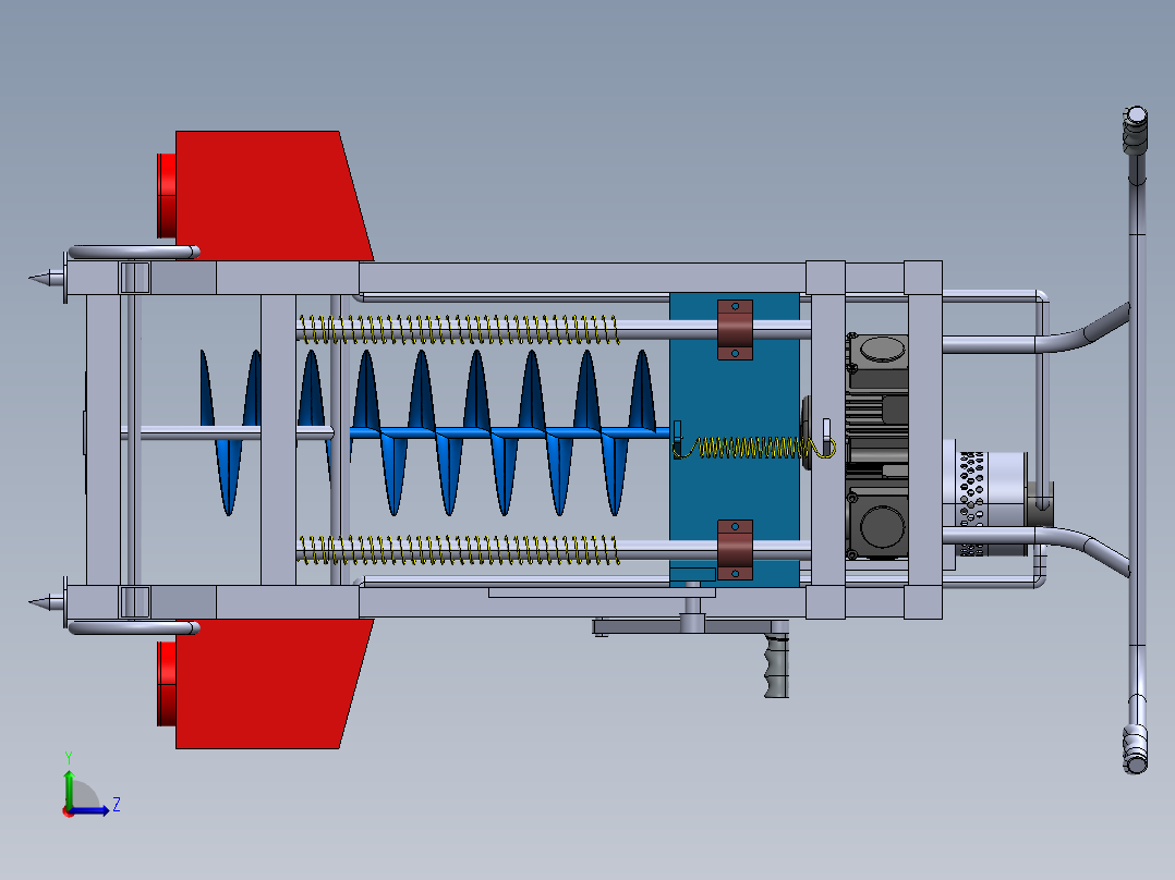 手推地钻左视图