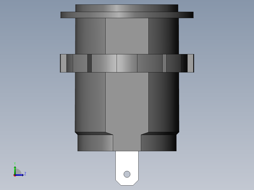 Usb车载充电器直流转换器左视图