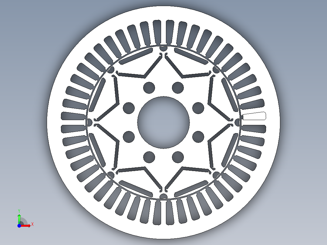 80kW永磁同步电机前视图