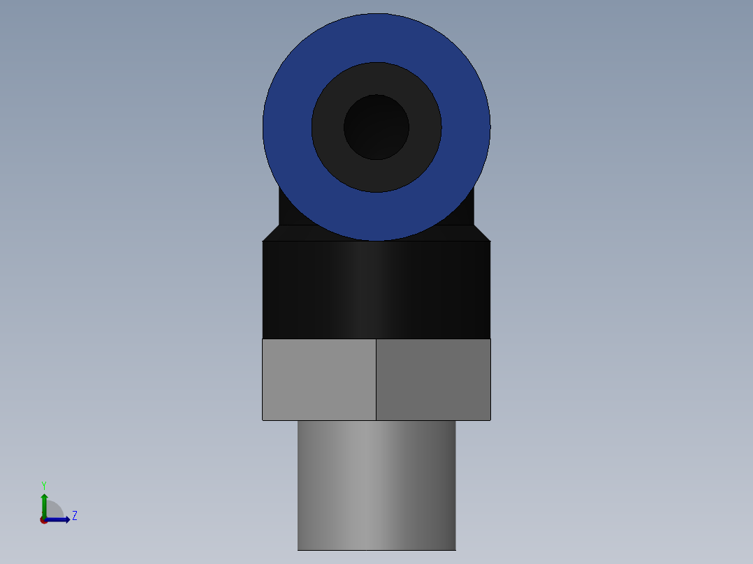 Ø8 x 1-8G COTOVELO 90° MACHO GIRAT. (C02470818)左视图