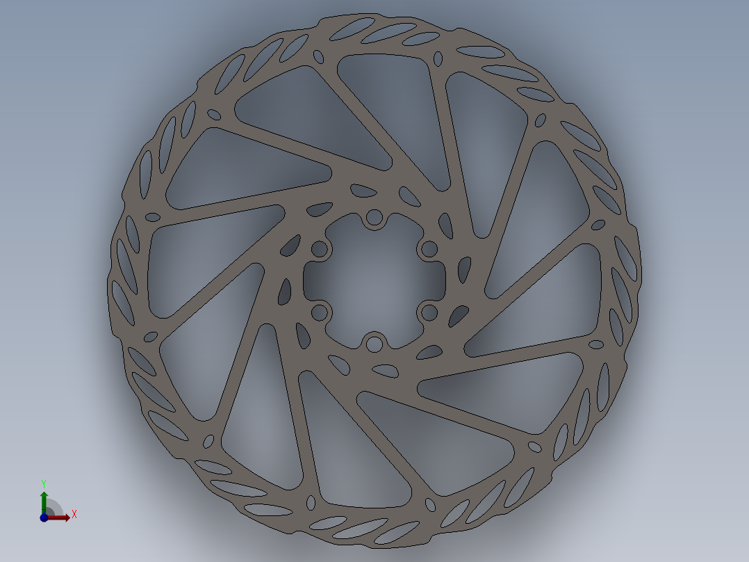 山地车制动盘（转子）185毫米AVID G3前视图
