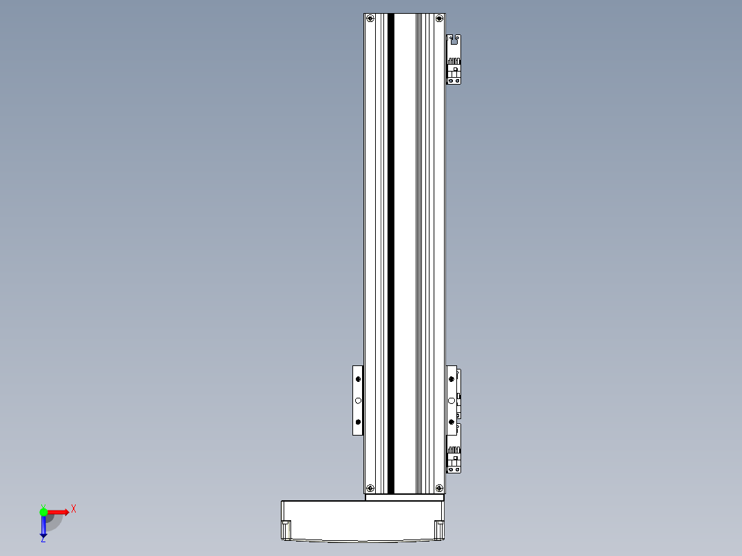 TPA-KNR-86E-1610C-L350A1-MR-BJ57-N3线性模块铝制底座俯视图