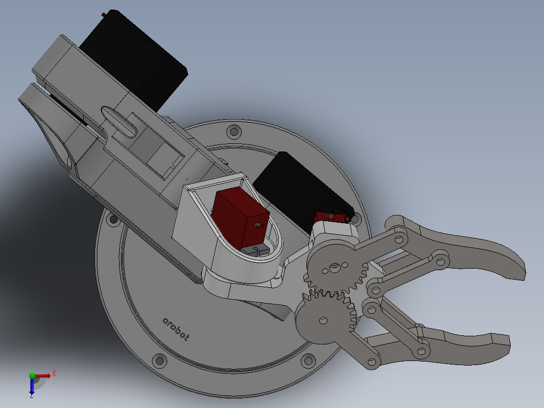 robotic arm 163俯视图