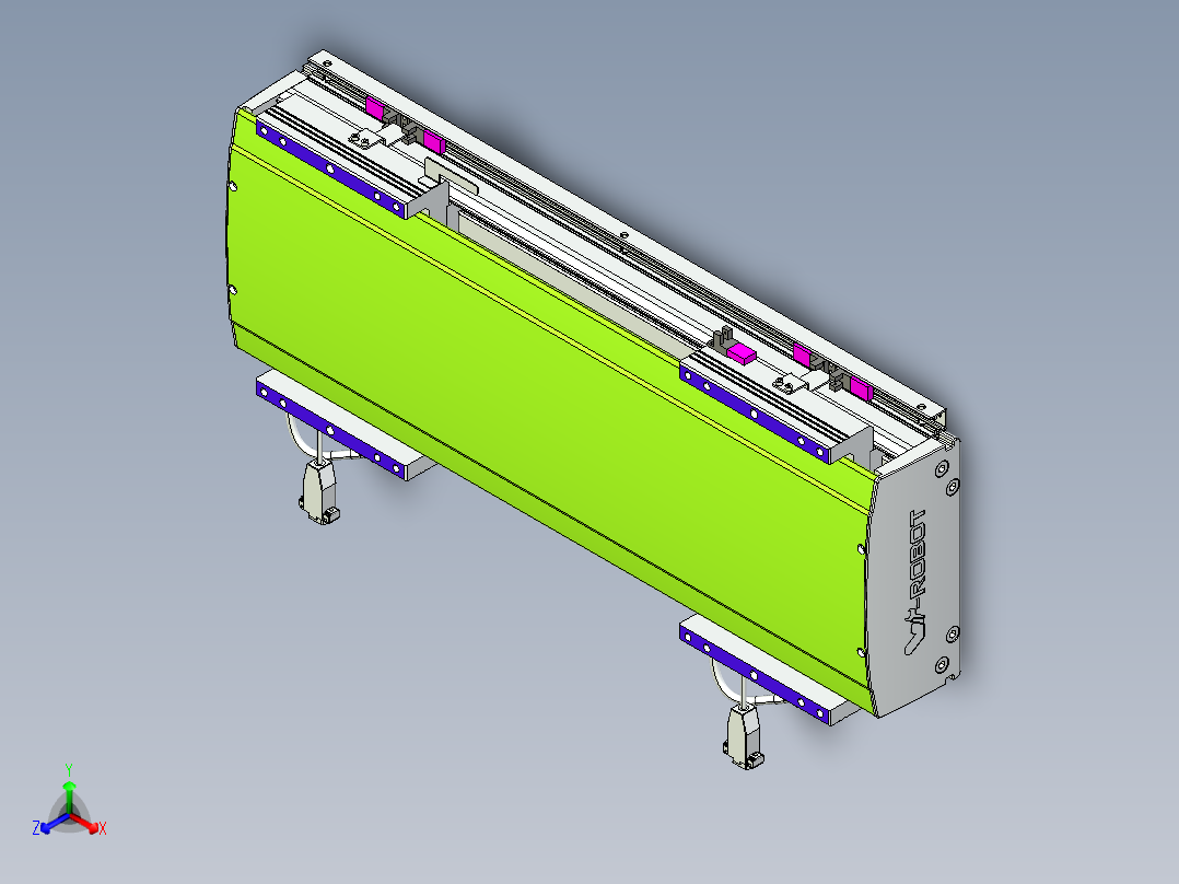 威洛博VL系列直线电机模组-2VL22H2-S250正等轴测图