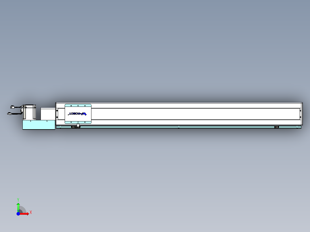 威洛博VBC同步带传动一无尘环境VBC14-L45-S1200-BL-ZP75-C3前视图