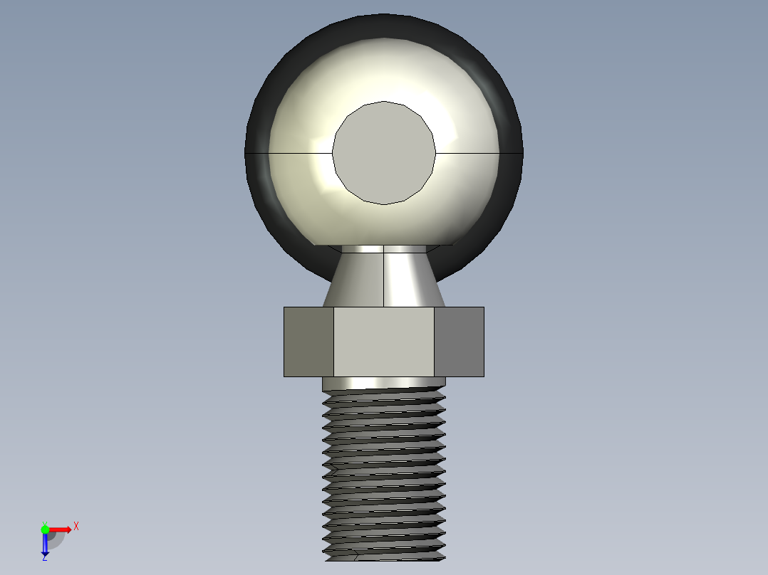 Q气压弹簧B310000031(3KG L185 和尚頭)俯视图