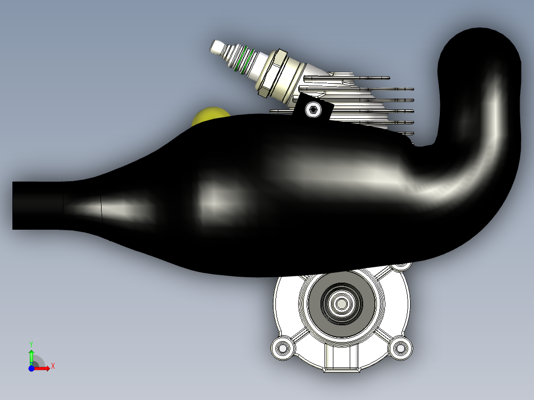 小型发动机前视图
