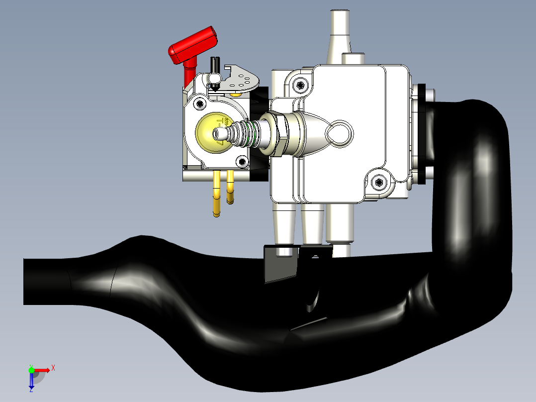 小型发动机俯视图