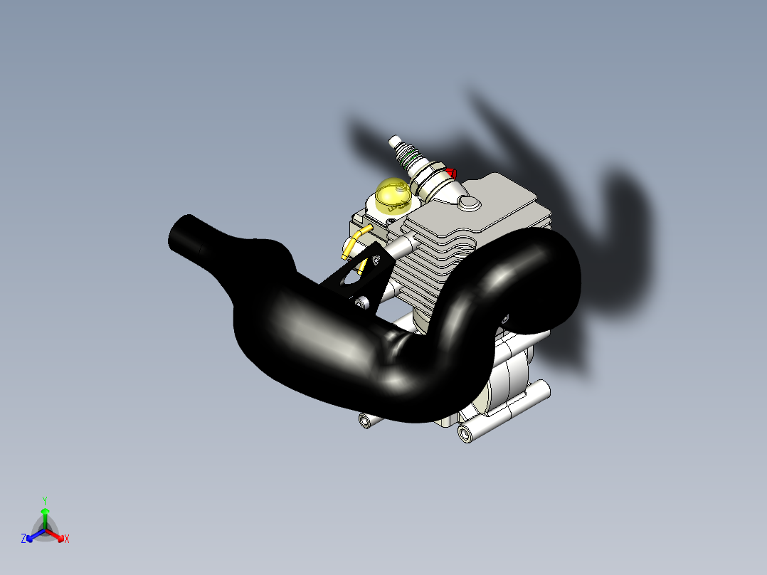 小型发动机正等轴测图