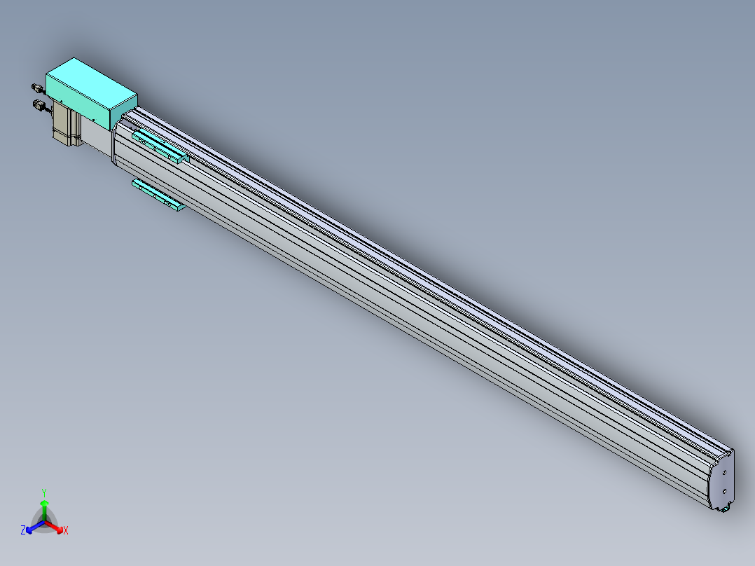 威洛博VBF同步带传动一般环境VBF14-L45-S1550-BR-ZP75-C3正等轴测图