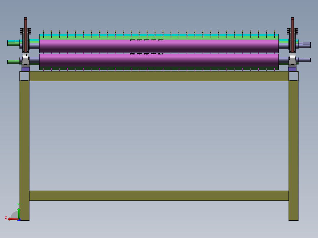钢化玻璃自动清洗滚筒线sw12可编辑后视图
