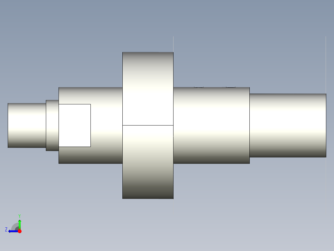 惰輪梢SID-3D多系列多零件图纸模型右视图