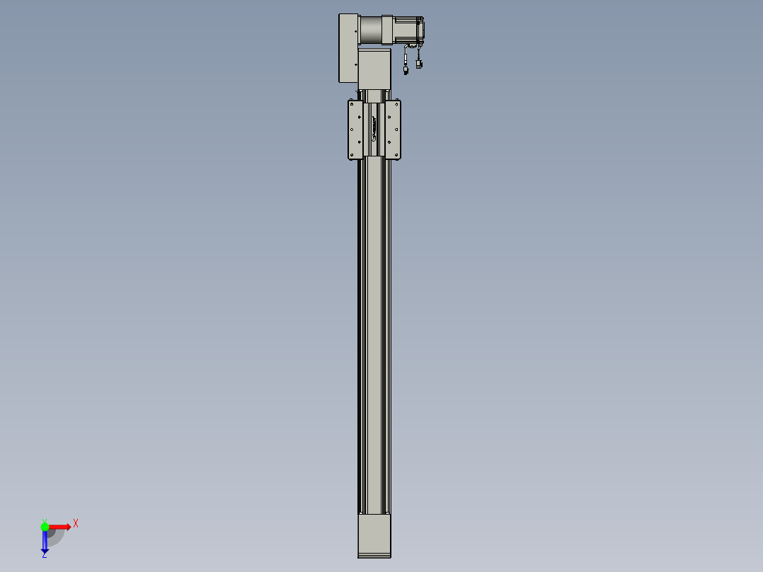 威洛博直线电机模组EB10-L224-S1050-BL-ZP75-MS3-5K俯视图