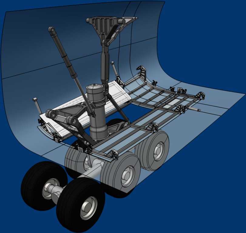 飞机主起落架舱门 CATIA V5 R21设计3D模型
