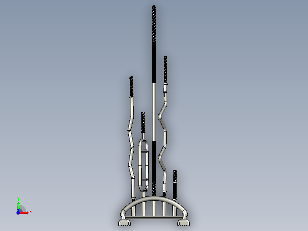 举重杆固定器前视图