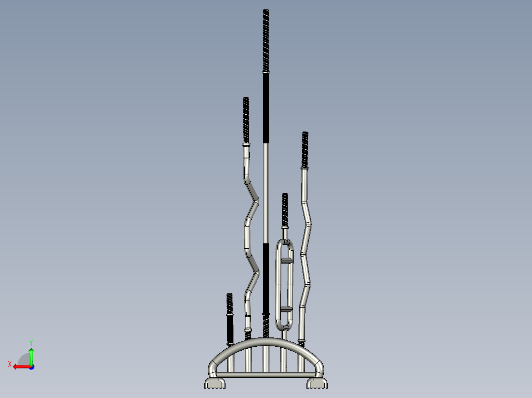 举重杆固定器后视图