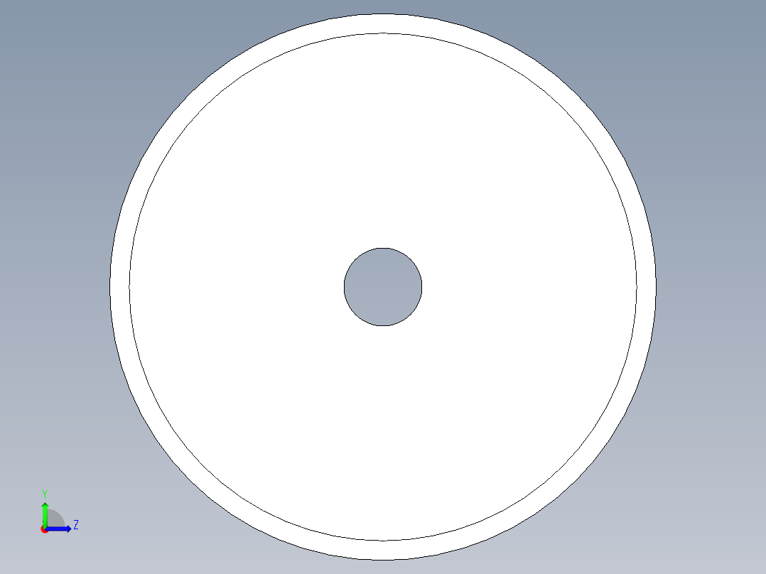 24齿皮带轮--stp三维 3d模型设计图左视图