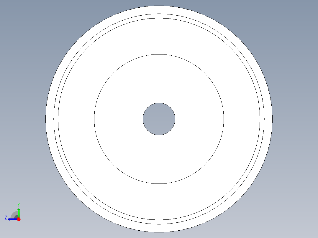24齿皮带轮--stp三维 3d模型设计图右视图