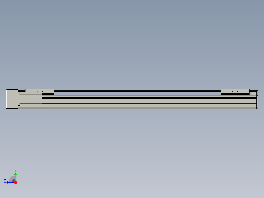 直线模组WG-LHA12-S800-L设计图纸右视图