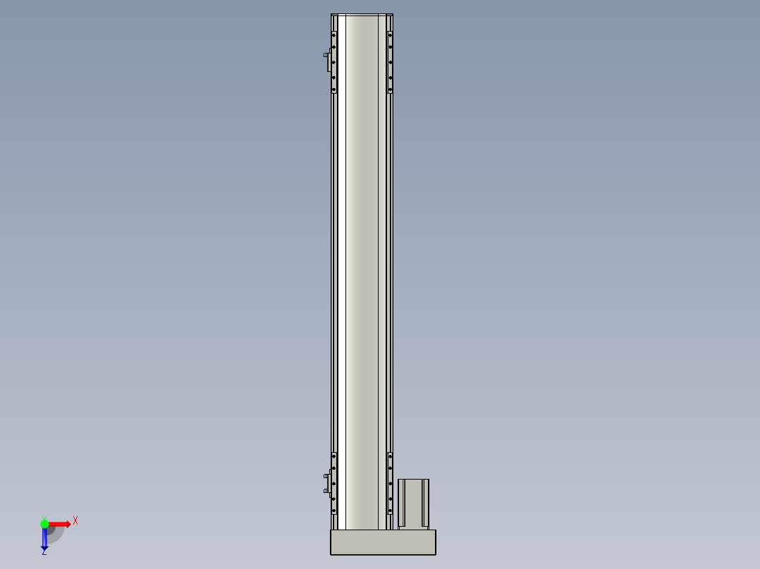 直线模组WG-LHA12-S800-L设计图纸俯视图
