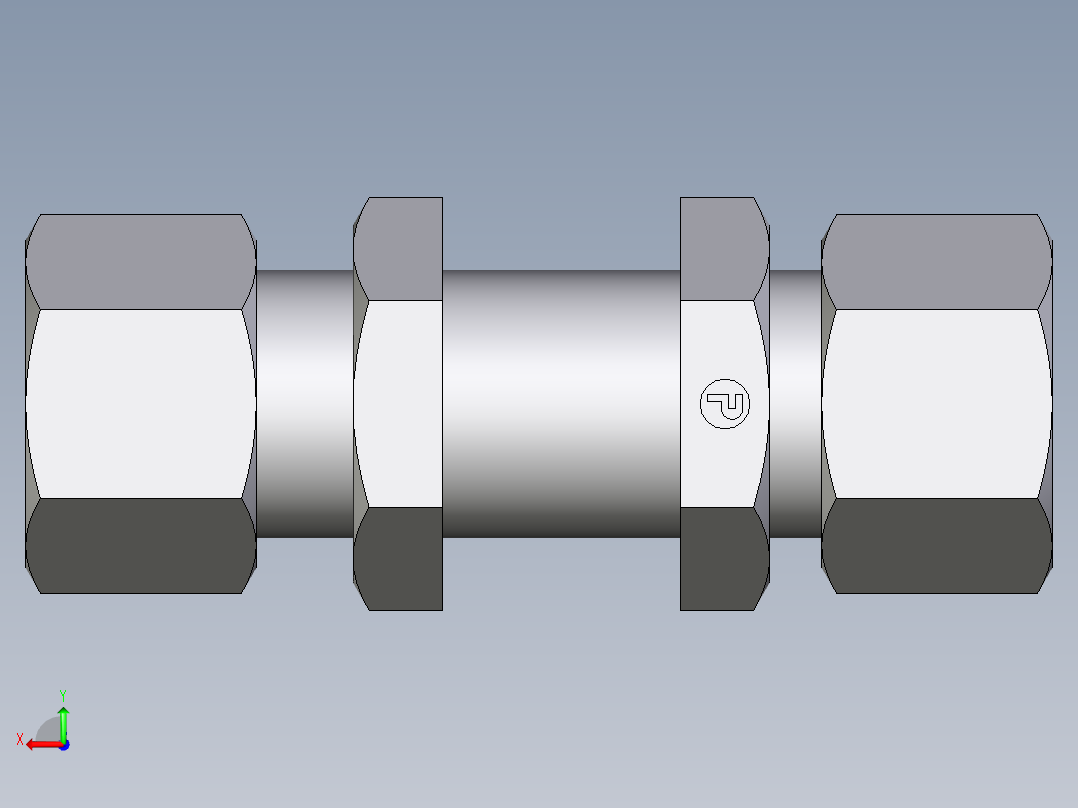 卡套式工业通用硬管接头EO_Bulkhead_union_SV12ZL71后视图
