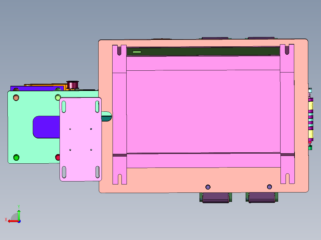 电池极板自动称重产线后视图