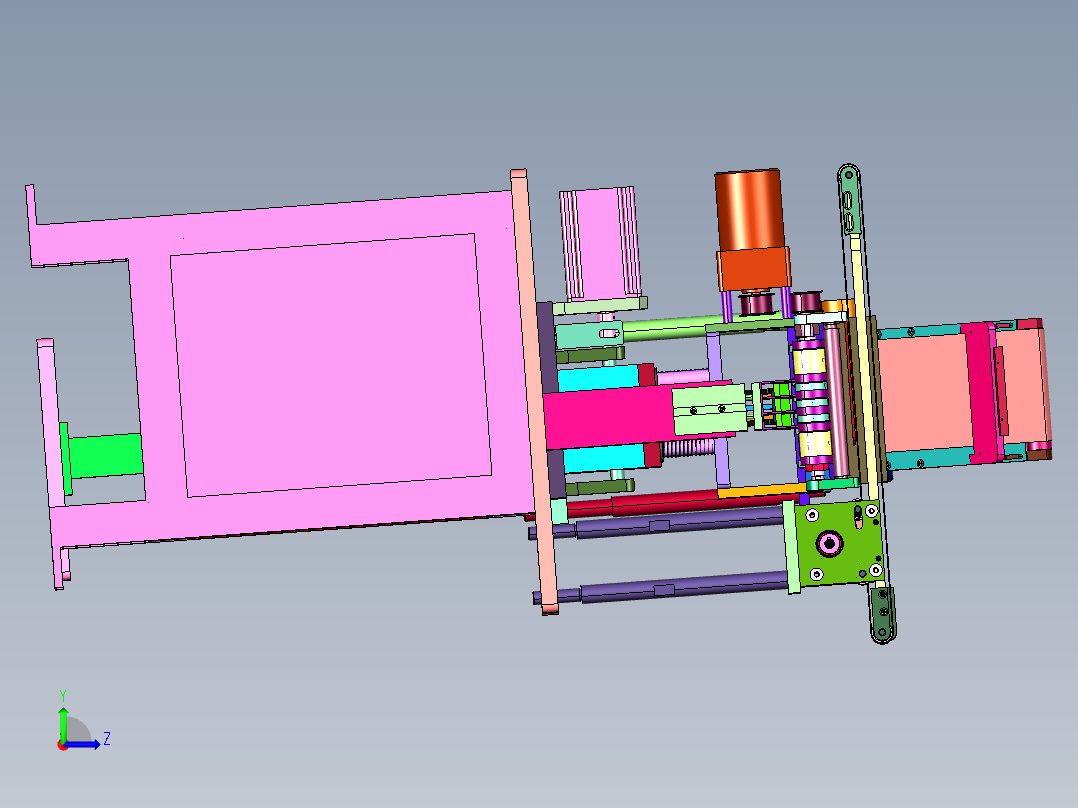 电池极板自动称重产线左视图