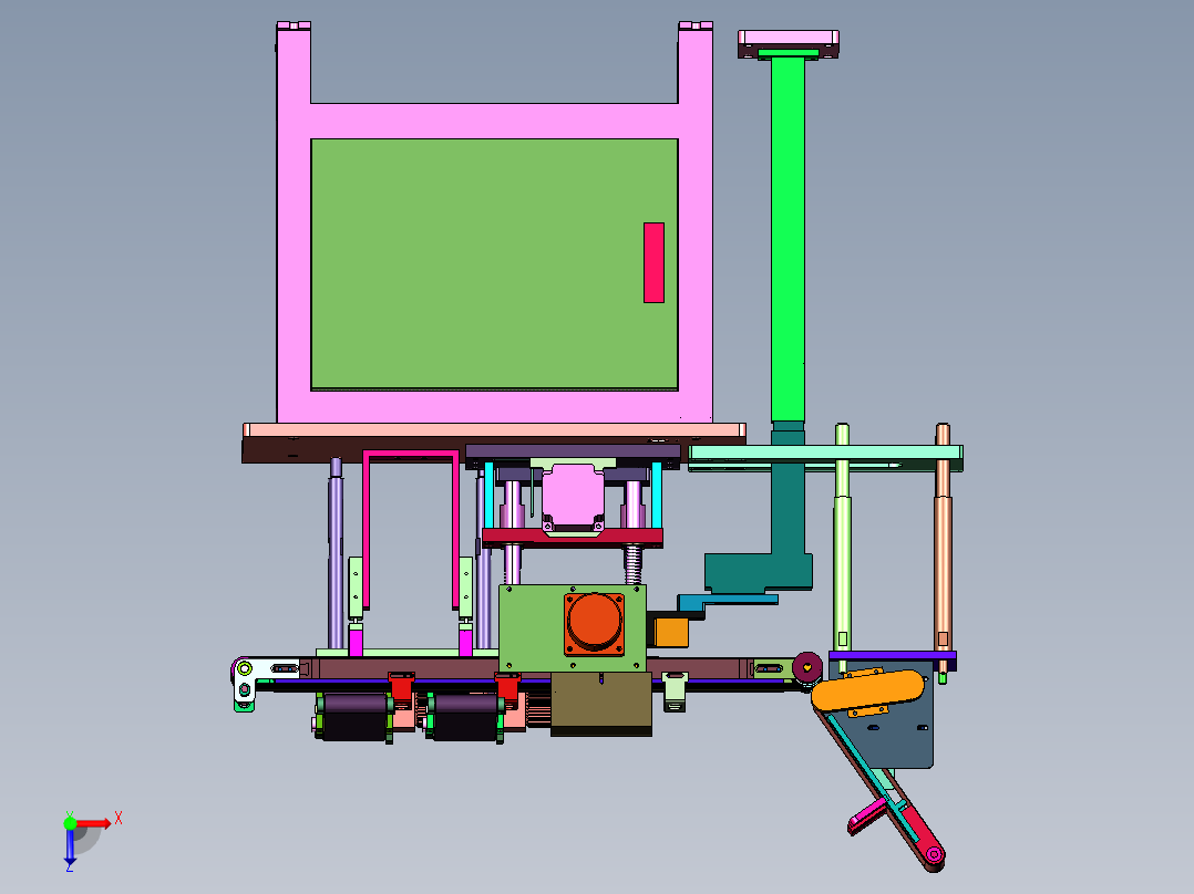电池极板自动称重产线俯视图