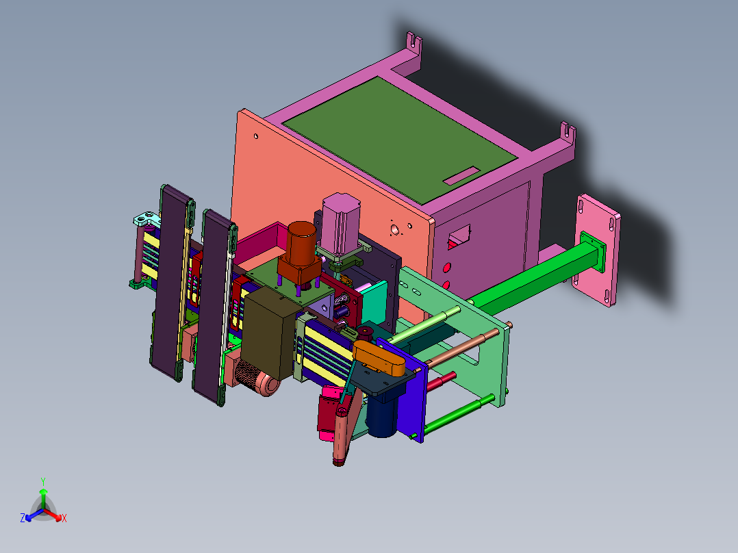 电池极板自动称重产线正等轴测图