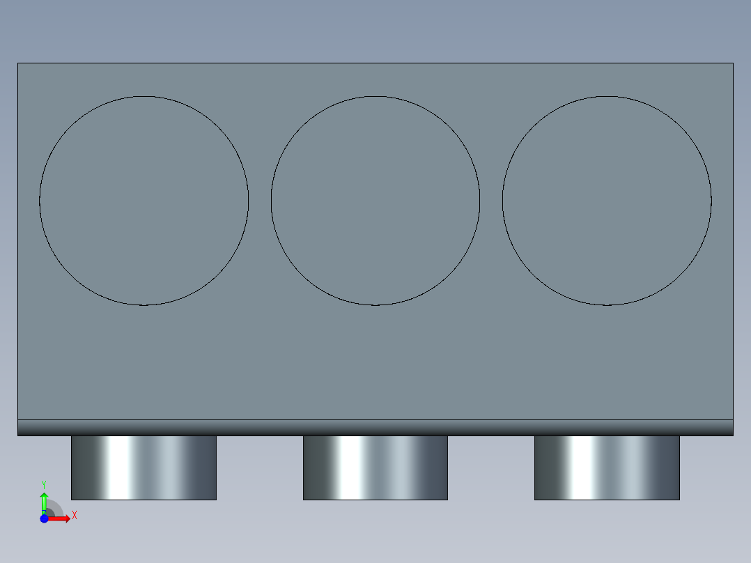 西门子接线端子3rv2915系列3D模型IGS格式前视图