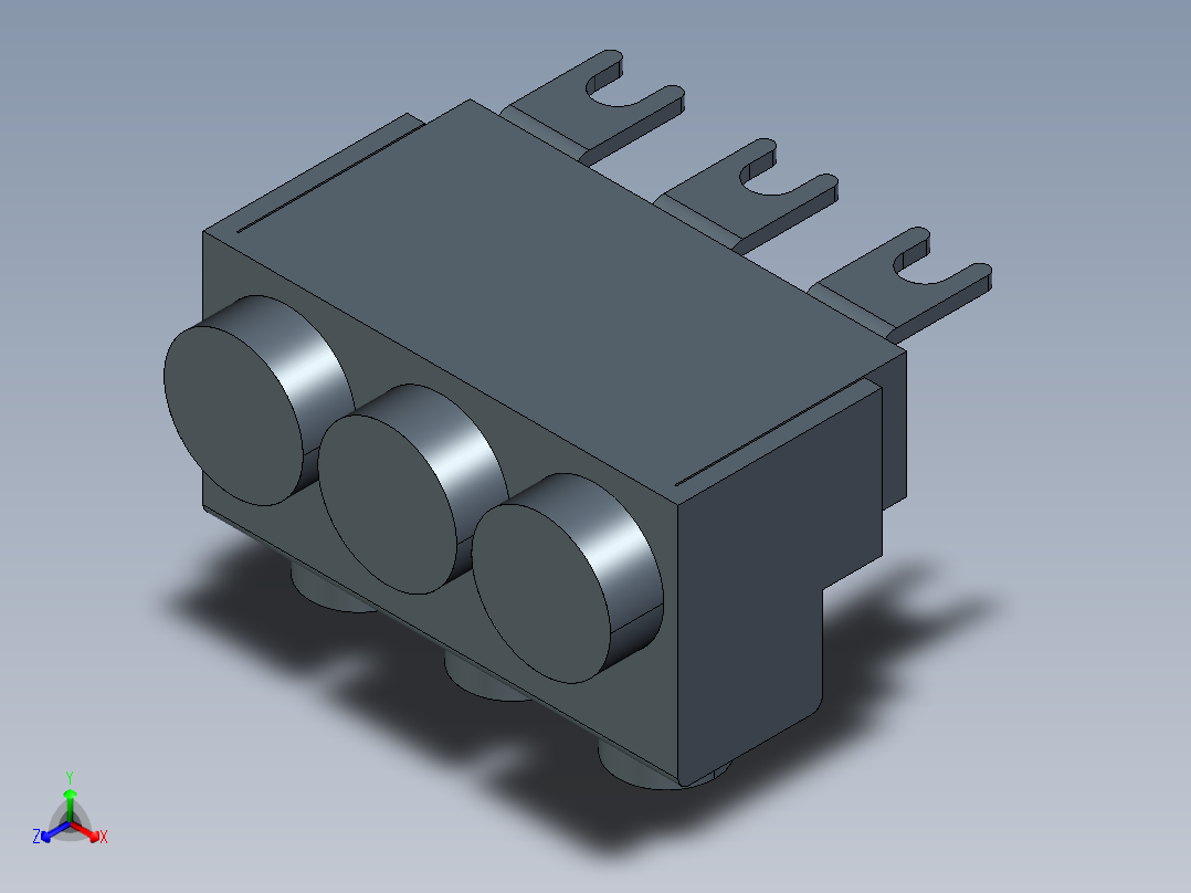 西门子接线端子3rv2915系列3D模型IGS格式正等轴测图