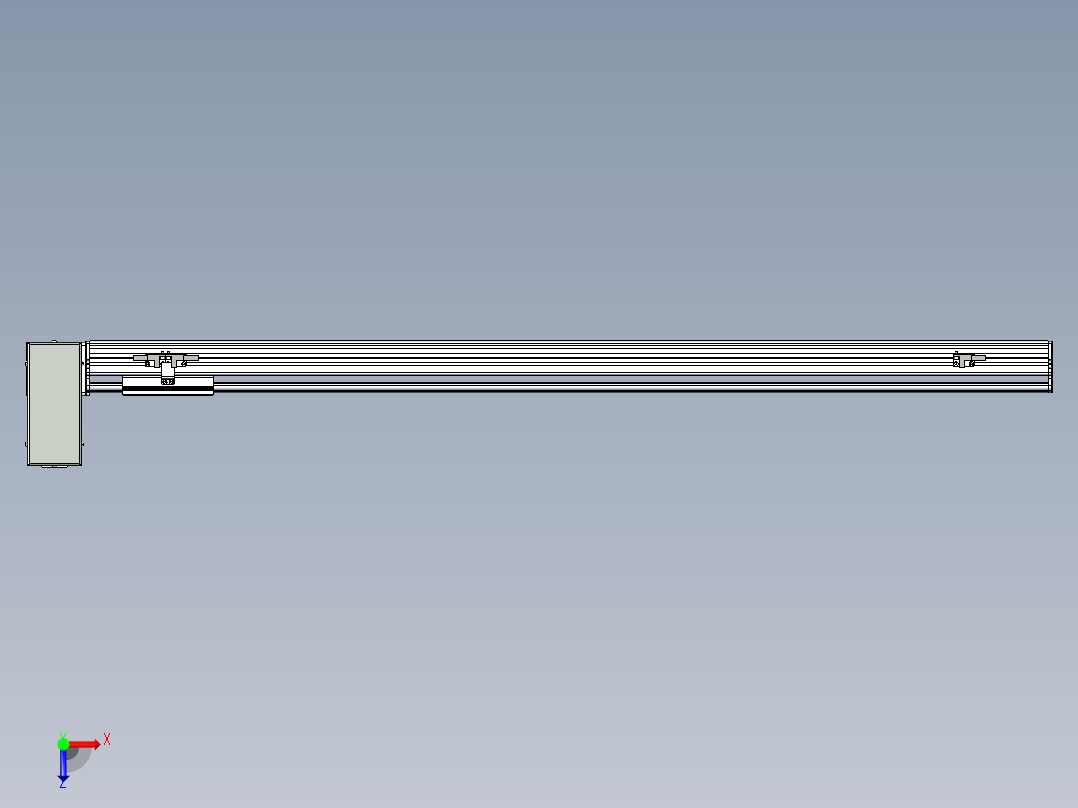 同步带滑台-半封闭B10H-L45-S950-RU-P40-D3俯视图