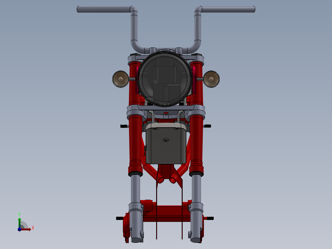 本田 Monkey 125 车架 挡泥板 灯前视图