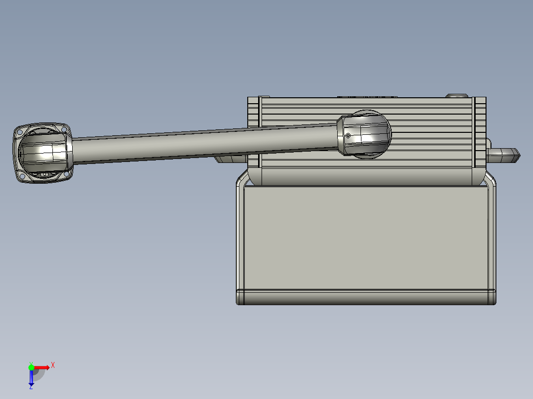 悬臂控制操控箱键盘支架-E1-旋转底座-转交-90度箱体连接器-300-500俯视图