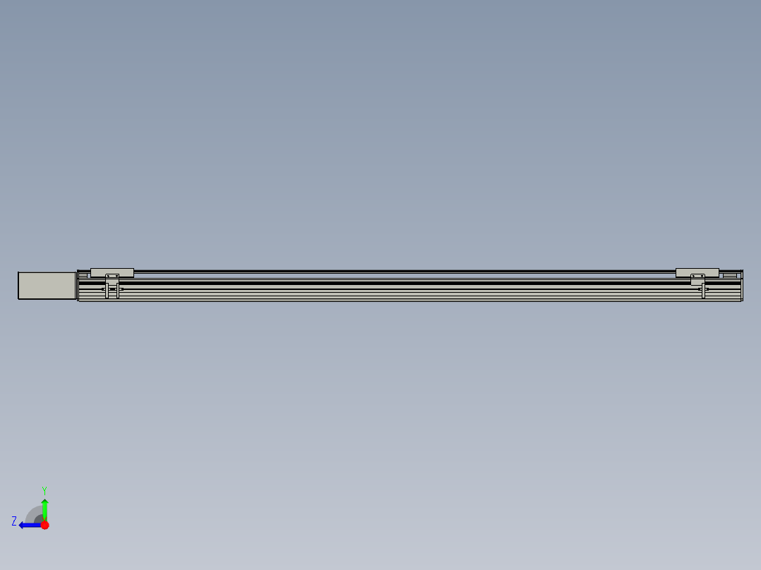 直线模组WG-LHB12-S1450-BR设计图纸右视图