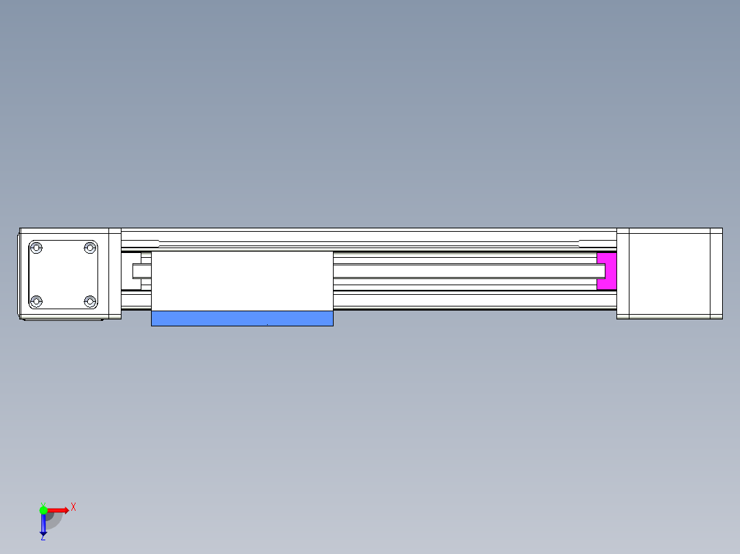 威洛博LB.GB同步带传动--欧规系列GB8-L192-S250-BL-P75-K俯视图