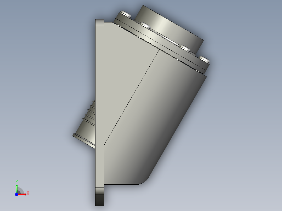 過濾器(側裝型)PLRF+C-3D多系列多零件图纸模型前视图