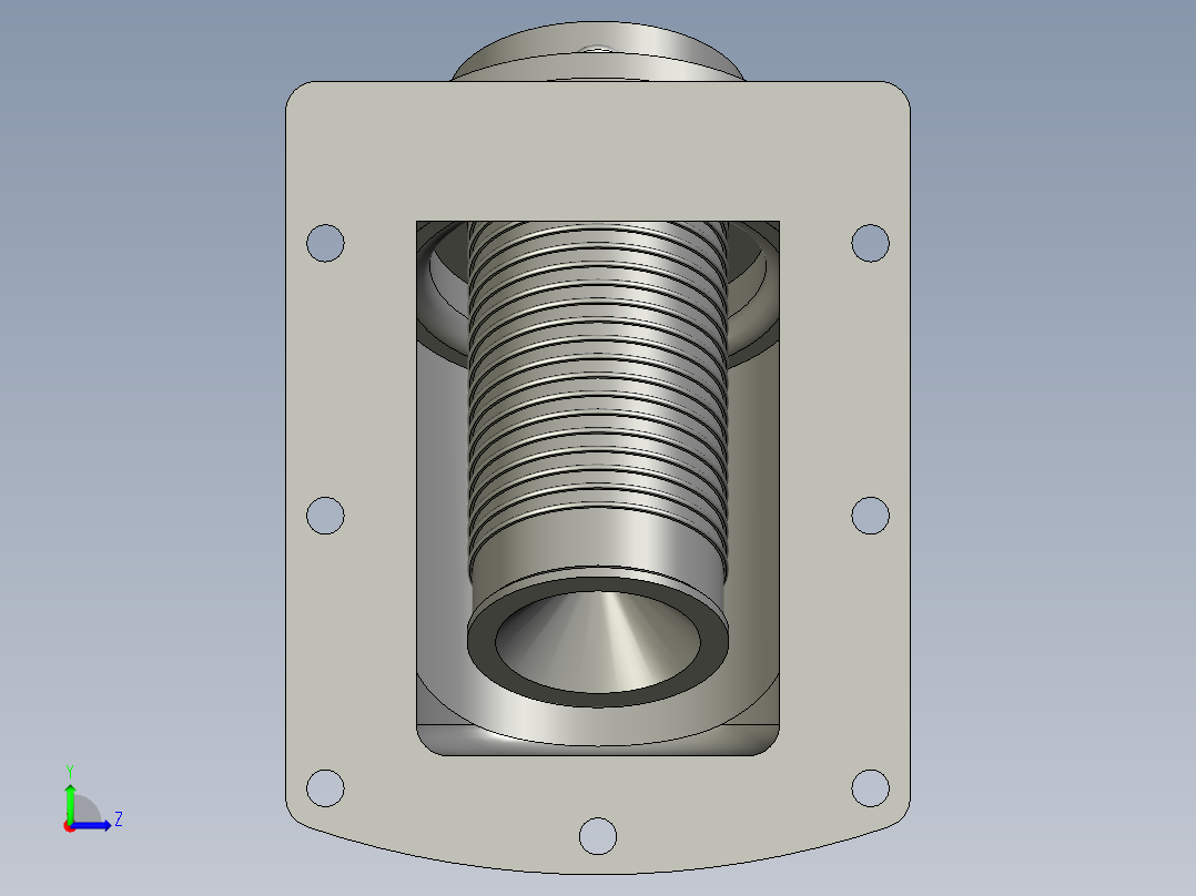 過濾器(側裝型)PLRF+C-3D多系列多零件图纸模型左视图