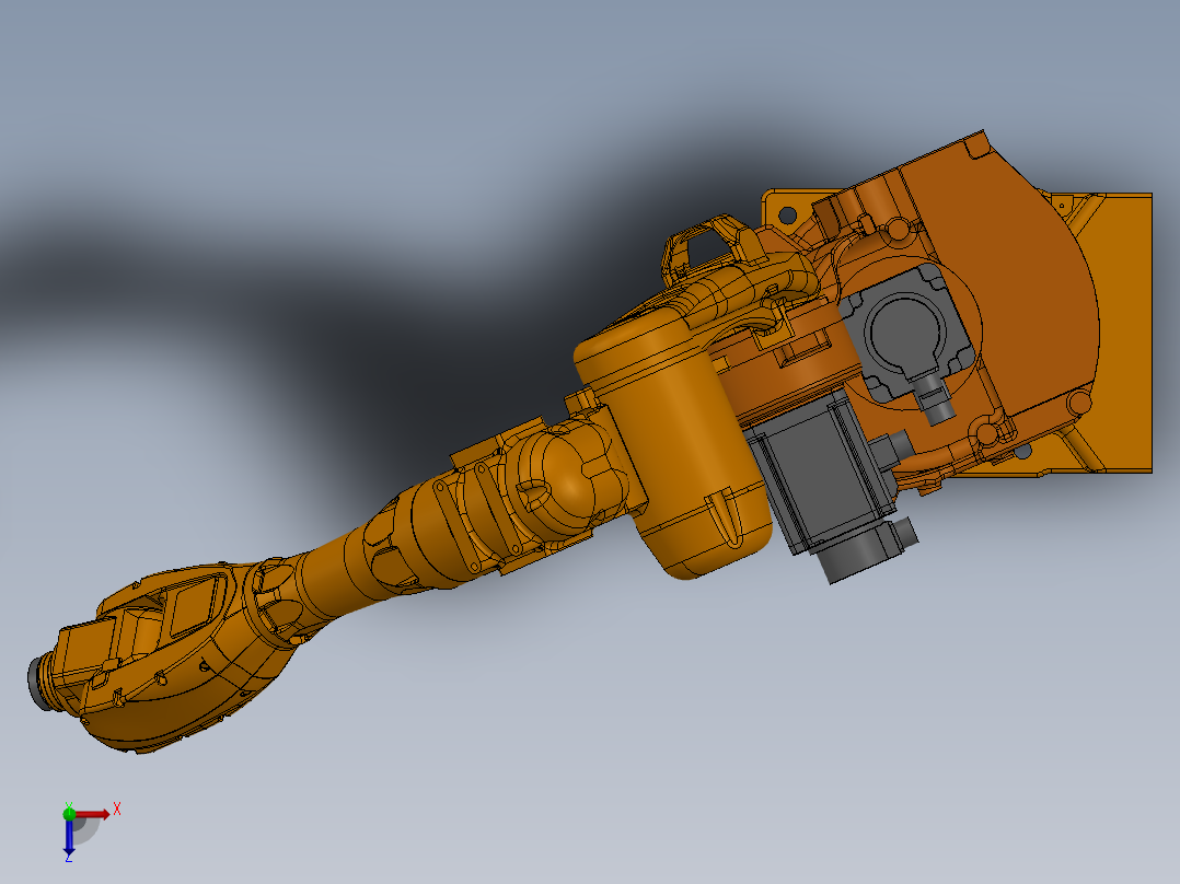 6自由度机械臂俯视图
