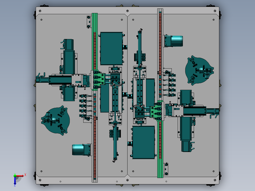 双工位点胶设备sw18俯视图