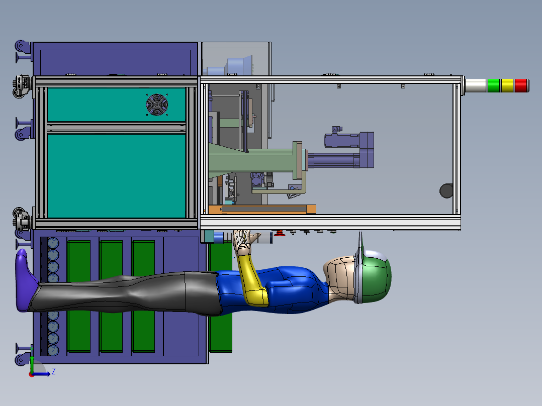 旋片泵支架送拨块自动组装设备sw20可编辑左视图