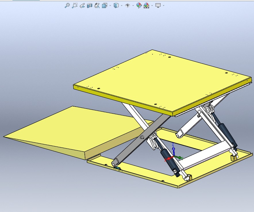 超低液压升降台 3D图纸 机械设计3D模型参考资料素材