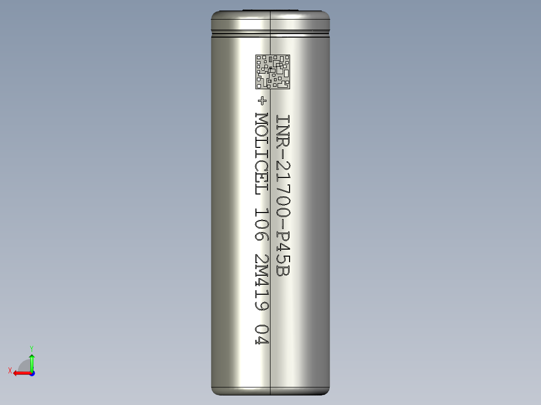 摩利塞尔21700p45b4500mah45a电池后视图