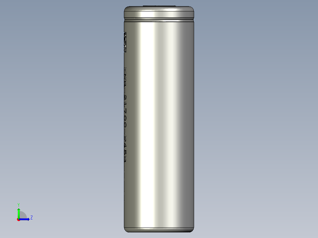 摩利塞尔21700p45b4500mah45a电池左视图
