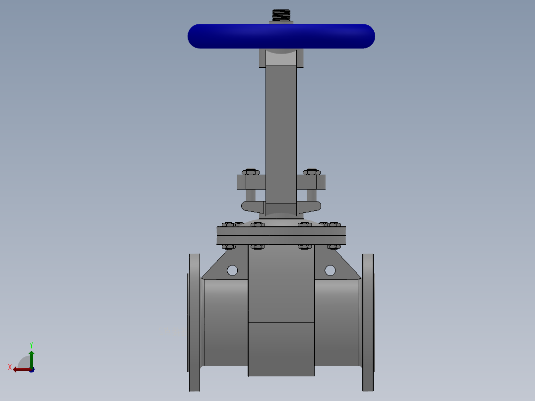 法兰闸阀-316L DN25-DN600后视图