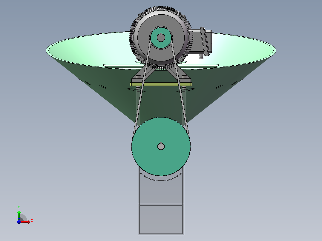 Q453-螺旋式散装物料收集器的设计【三维SolidWorks】前视图