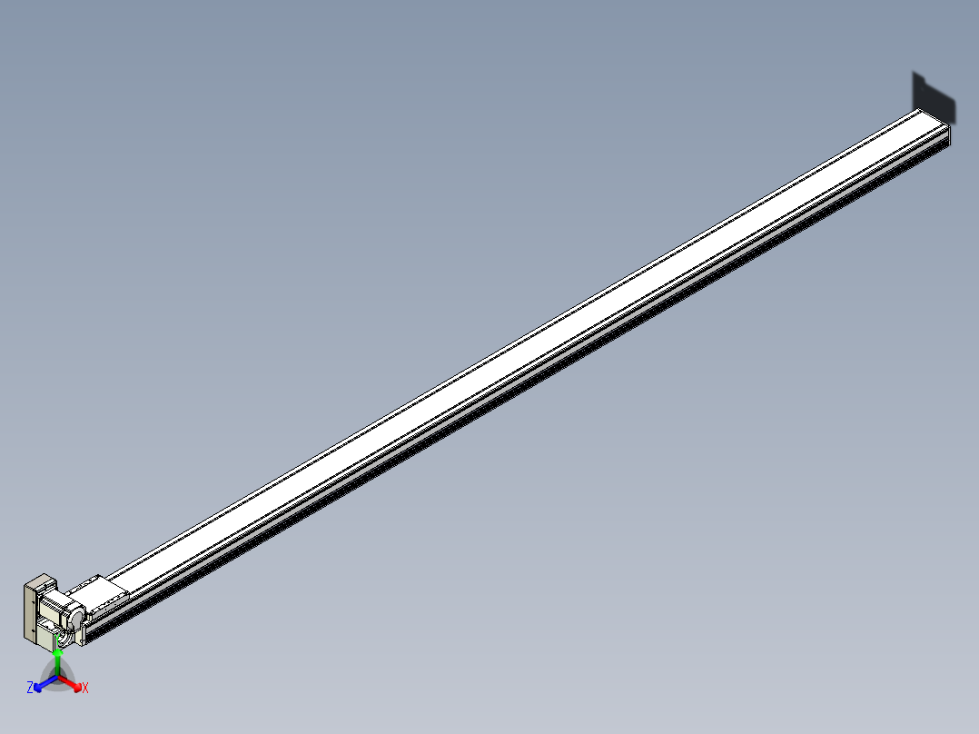 同步带全封闭直线模组TPA-HCB-105D-90-L2600-LU-C-P20-N3正等轴测图