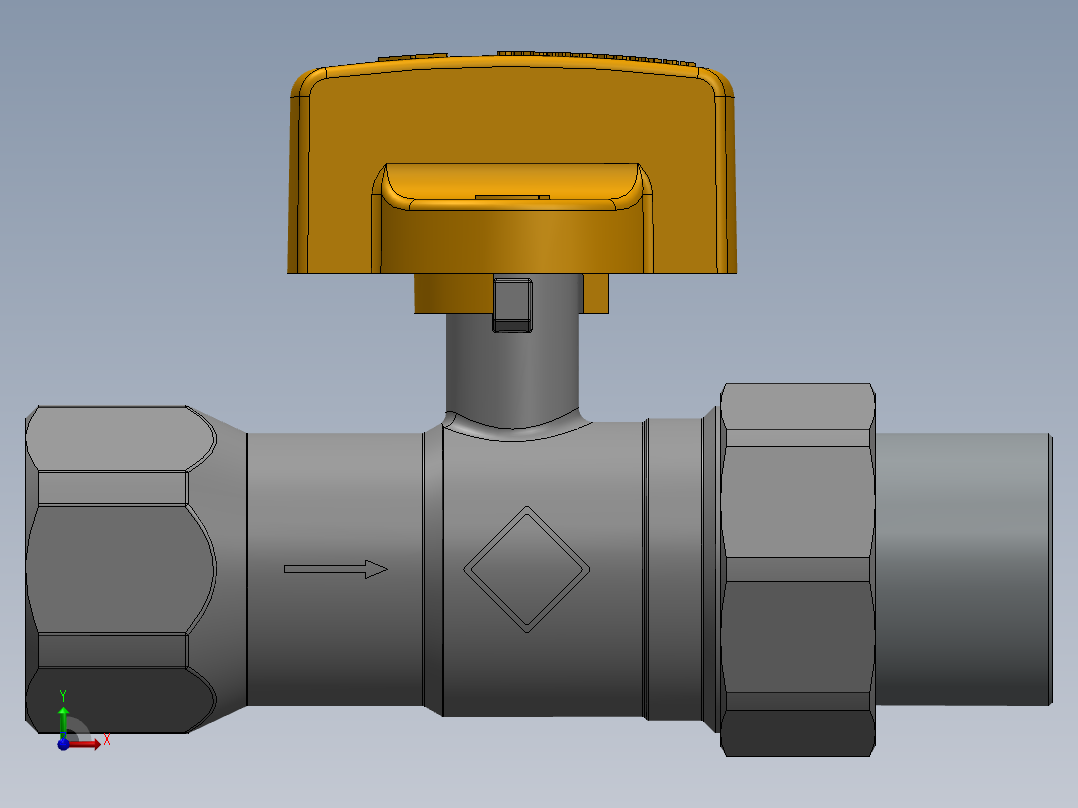 燃气连接阀前视图