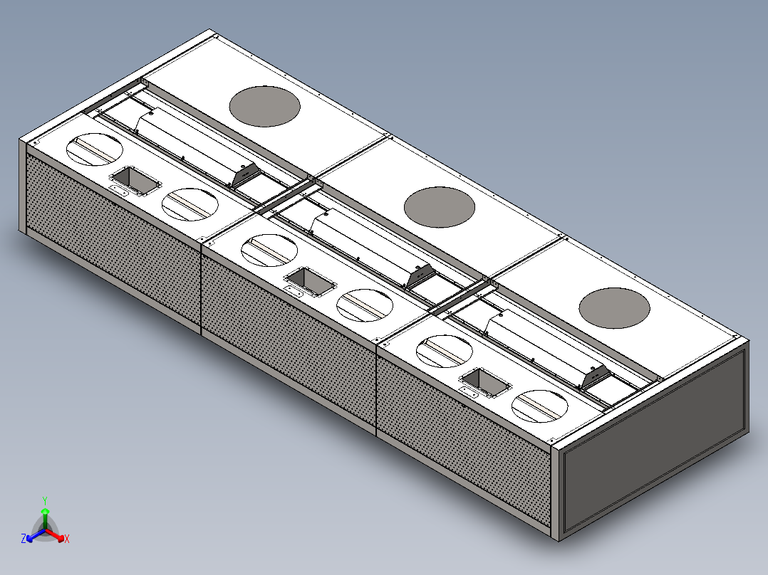 引擎盖总成正等轴测图